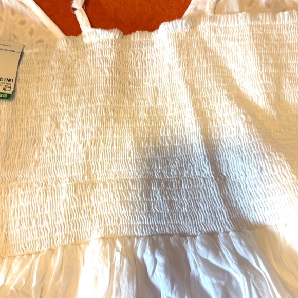 White boho broderie anglaise pointelle cotton dress NWT - Picture 13 of 14